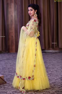 Iba Khan in Yellow Designer Lehenga Choli