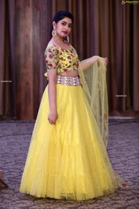 Iba Khan in Yellow Designer Lehenga Choli