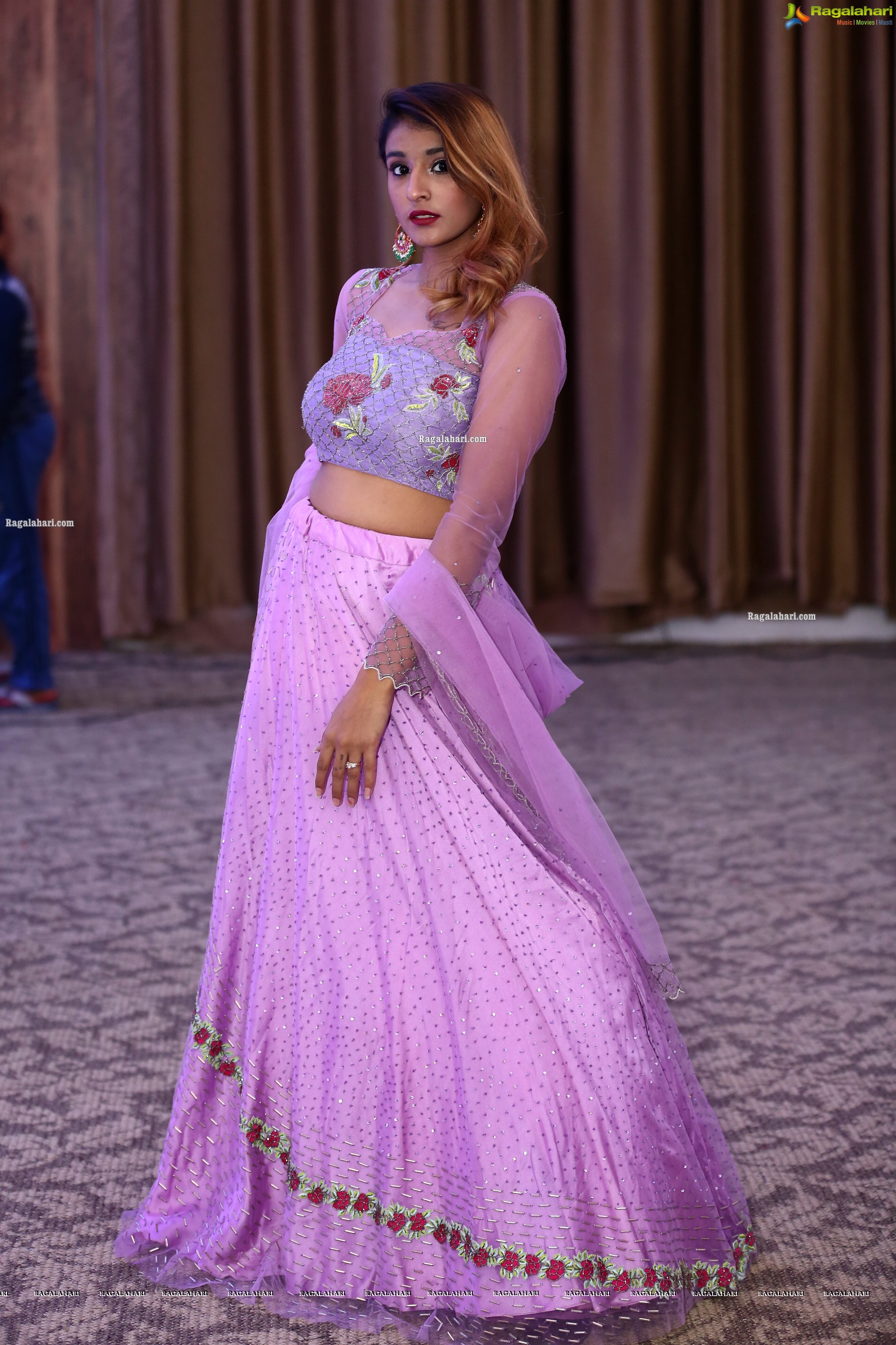 Krishna Bhimani in Lavender designer Lehenga, HD Photo Gallery