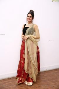Kritya Sudha Karda in Red Designer Lehenga