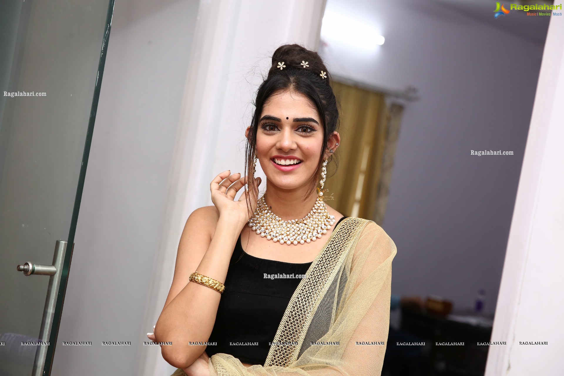 Kritya Sudha Karda in Red Designer Lehenga, HD Photo Gallery