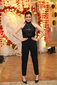 Mannara Chopra in Black Jumpsuit