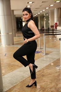 Mannara Chopra in Black Jumpsuit