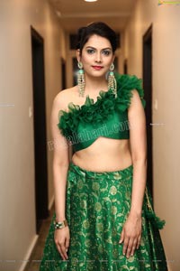 Naina Dabi in Green Designer Lehenga