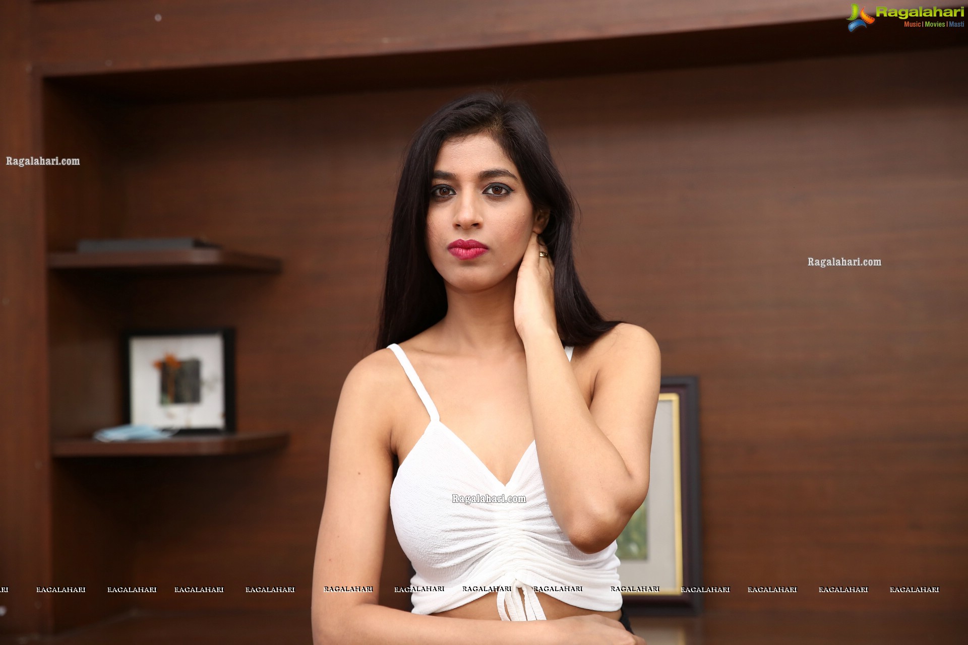 Naziya Khan in Package Hip Mini Skirt and Spaghetti Strap Crop Top, HD Photo Gallery