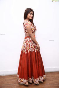 Shravani Varma in Rust Embellished Lehenga