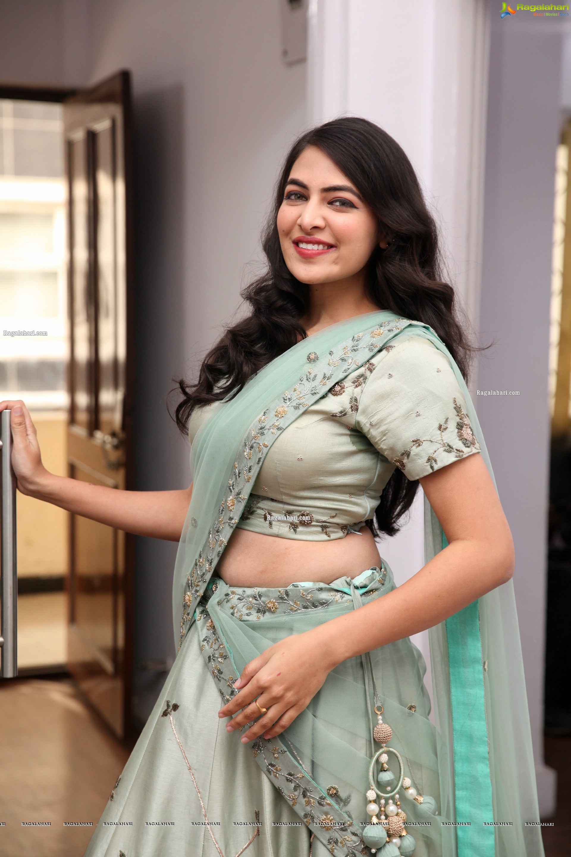 Supraja Reddy in Green Designer Lehenga Choli, HD Photo Gallery