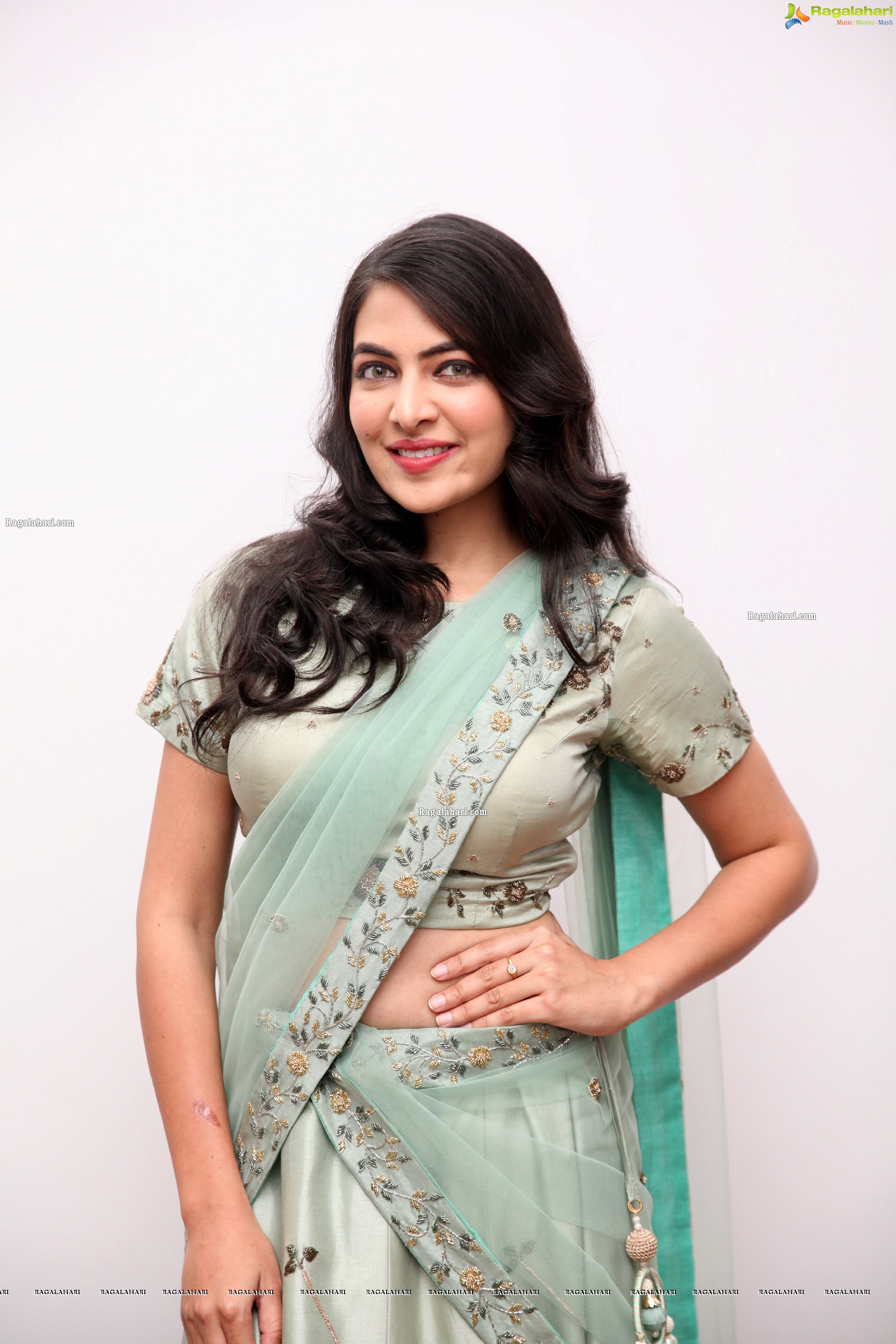 Supraja Reddy in Green Designer Lehenga Choli, HD Photo Gallery