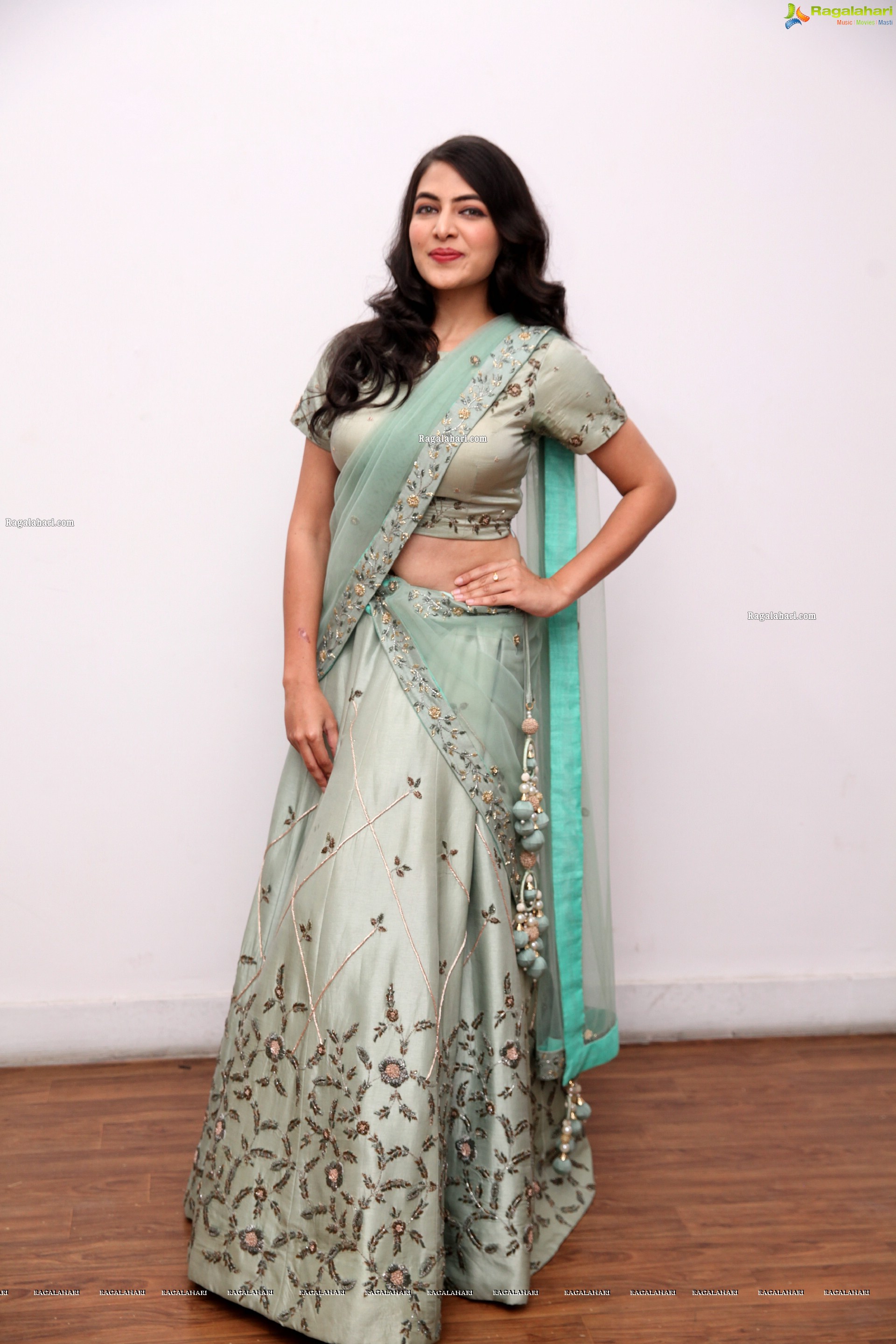 Supraja Reddy in Green Designer Lehenga Choli, HD Photo Gallery