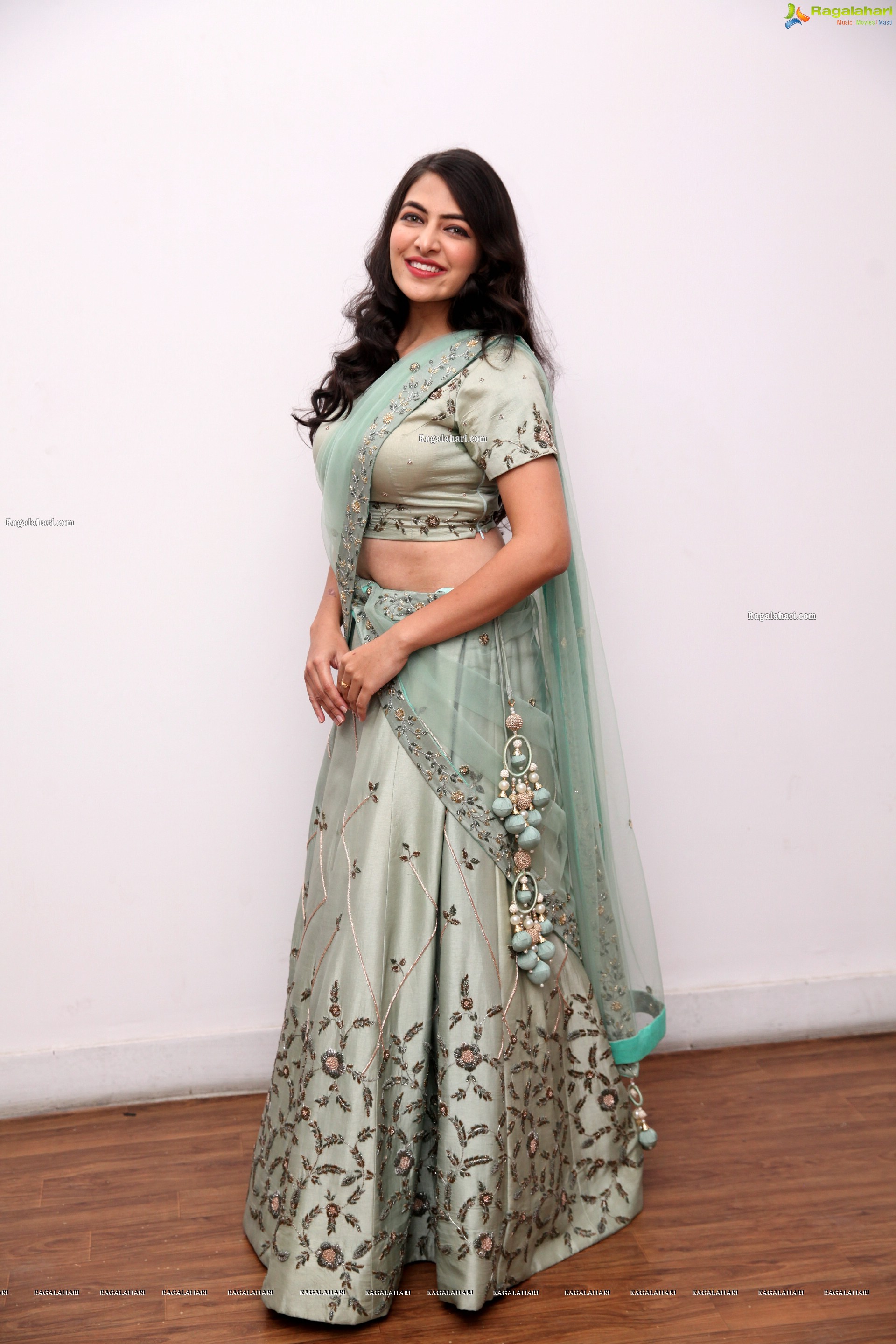 Supraja Reddy in Green Designer Lehenga Choli, HD Photo Gallery