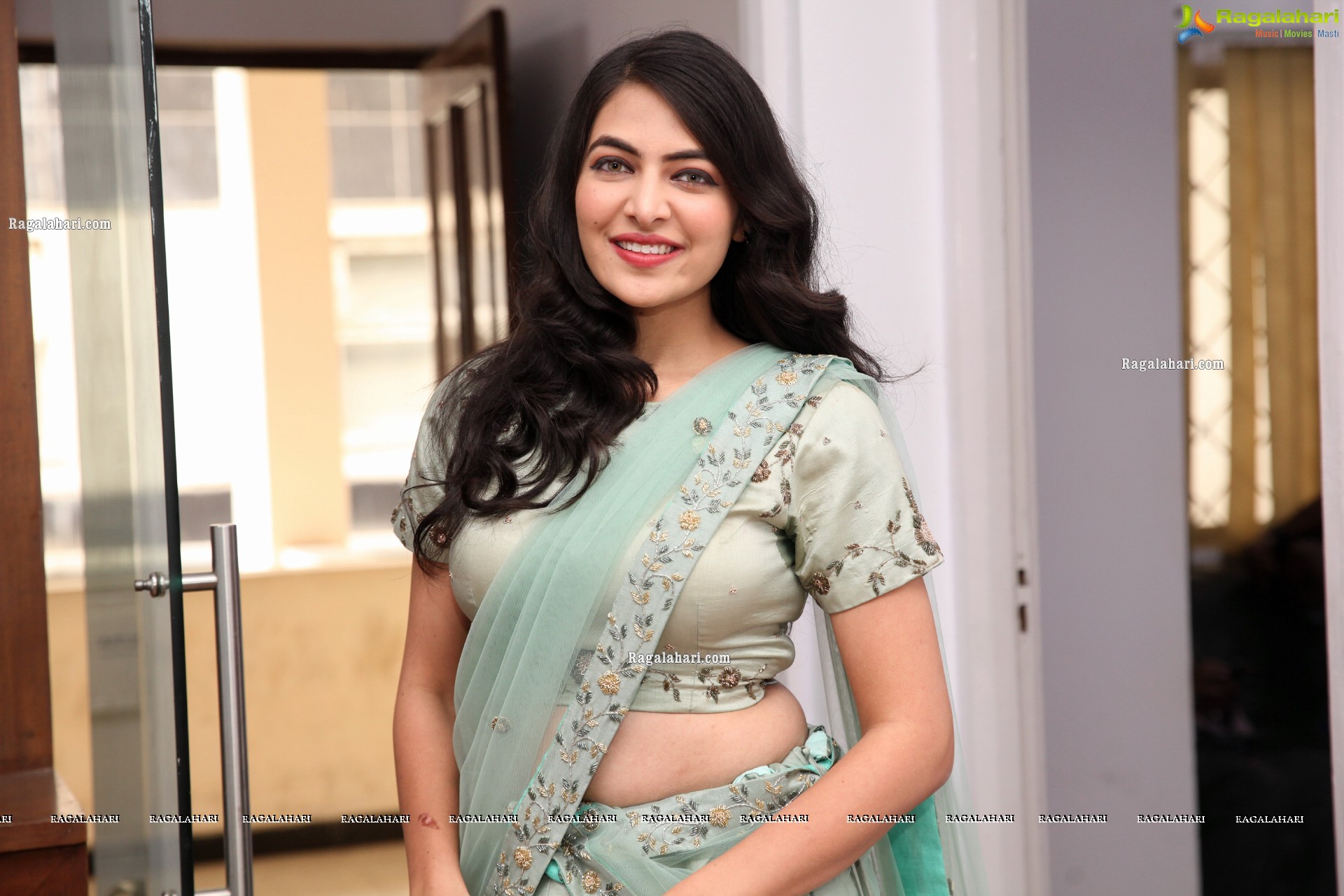 Supraja Reddy in Green Designer Lehenga Choli, HD Photo Gallery