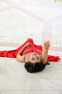 Vaanya Aggarwal in Red Ruffle Dress