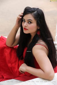 Vaanya Aggarwal in Red Ruffle Dress