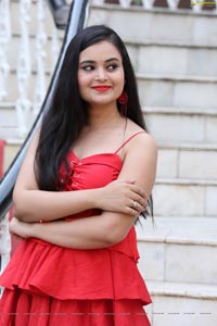 Vaanya Aggarwal in Red Ruffle Dress