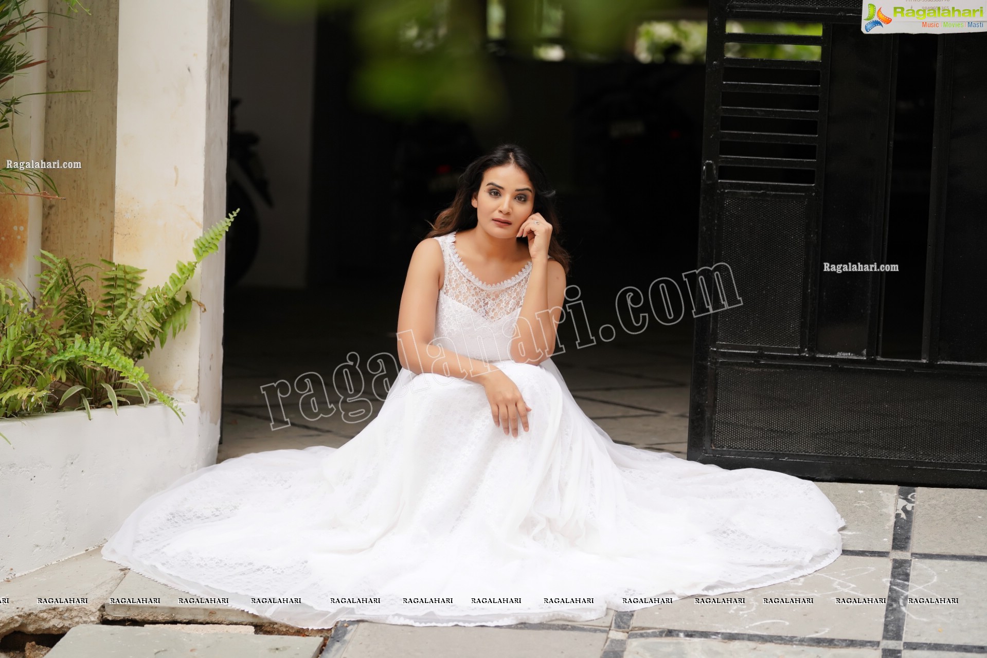 Aadita in White Long Dress, Exclusive Photo Shoot