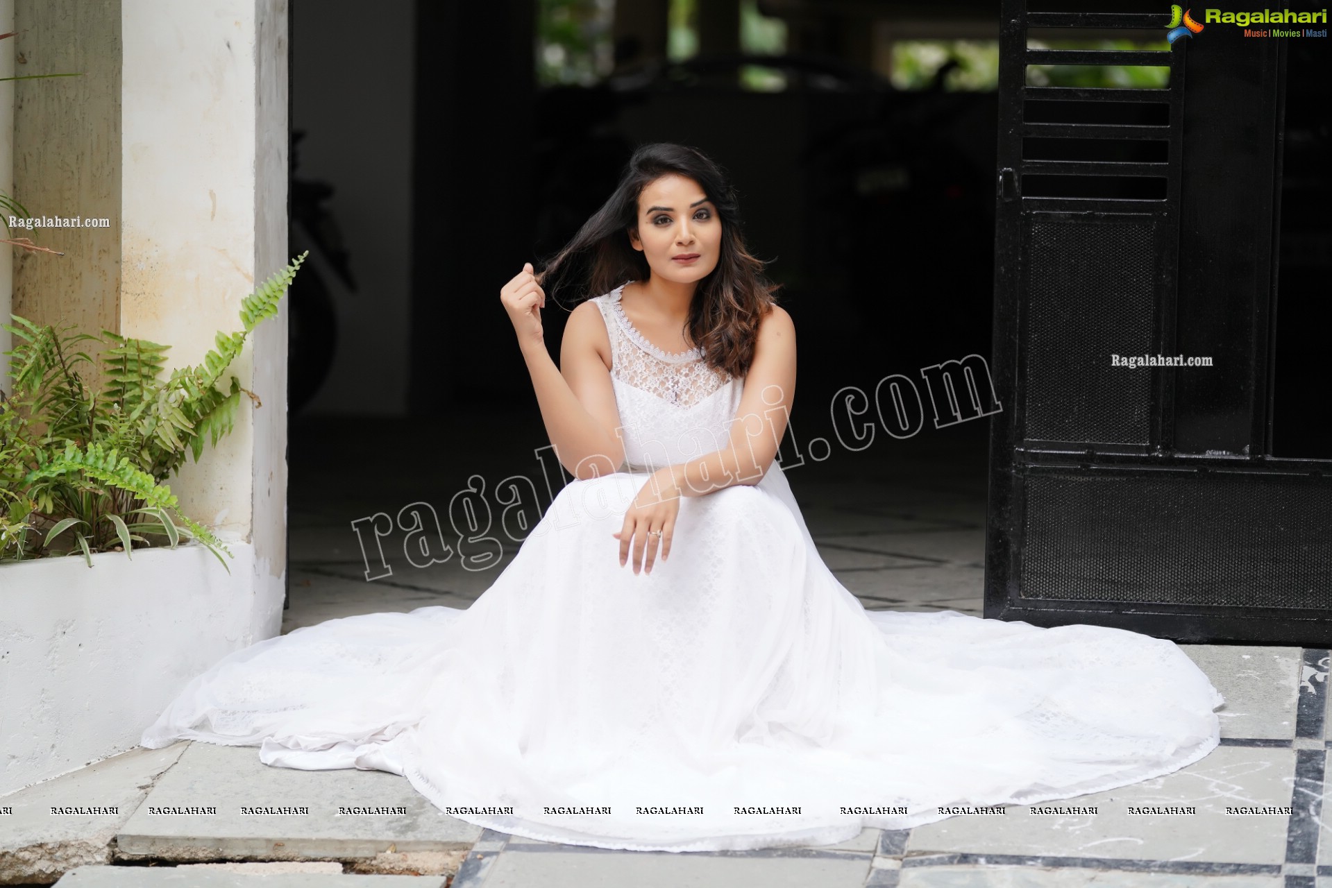 Aadita in White Long Dress, Exclusive Photo Shoot