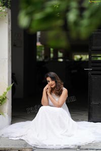 Aadita in White Long Dress