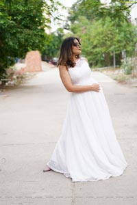 Aadita in White Long Dress