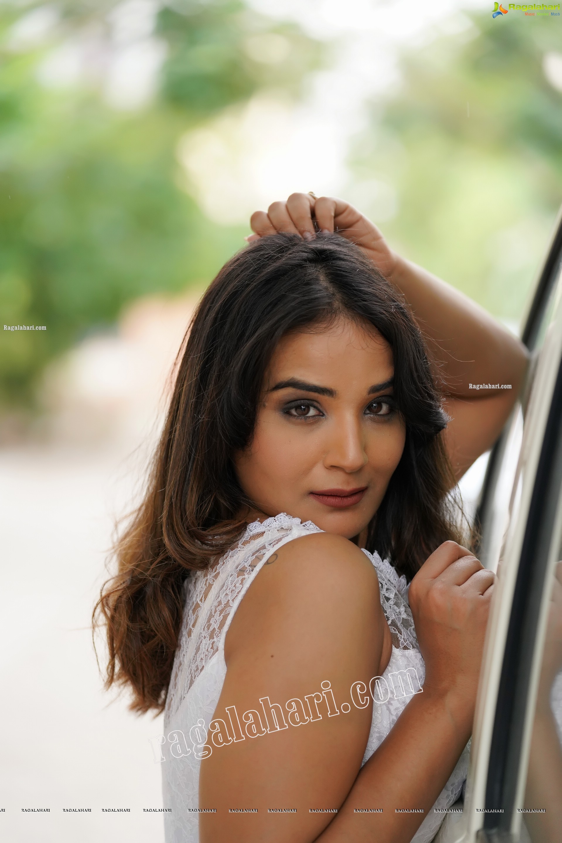 Aadita in White Long Dress, Exclusive Photo Shoot