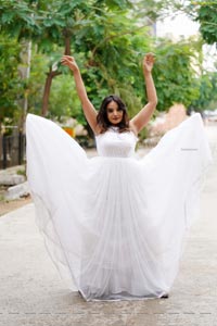 Aadita in White Long Dress