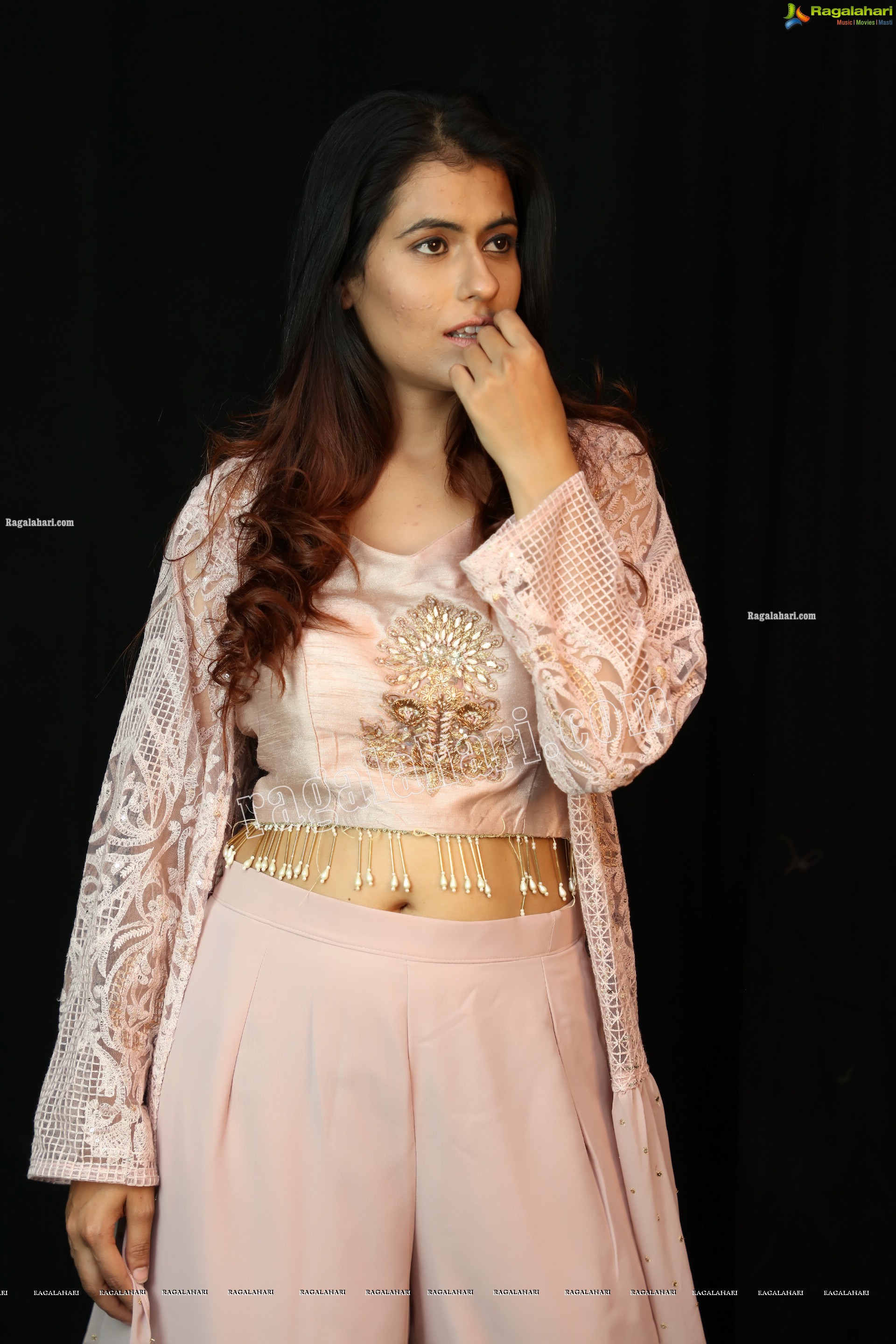 Chanchal Sharma in Light Pink Crop Top and Palazzo Pant, Exclusive Photo Shoot