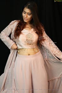 Chanchal Sharma in Light Pink Crop Top and Palazzo Pant