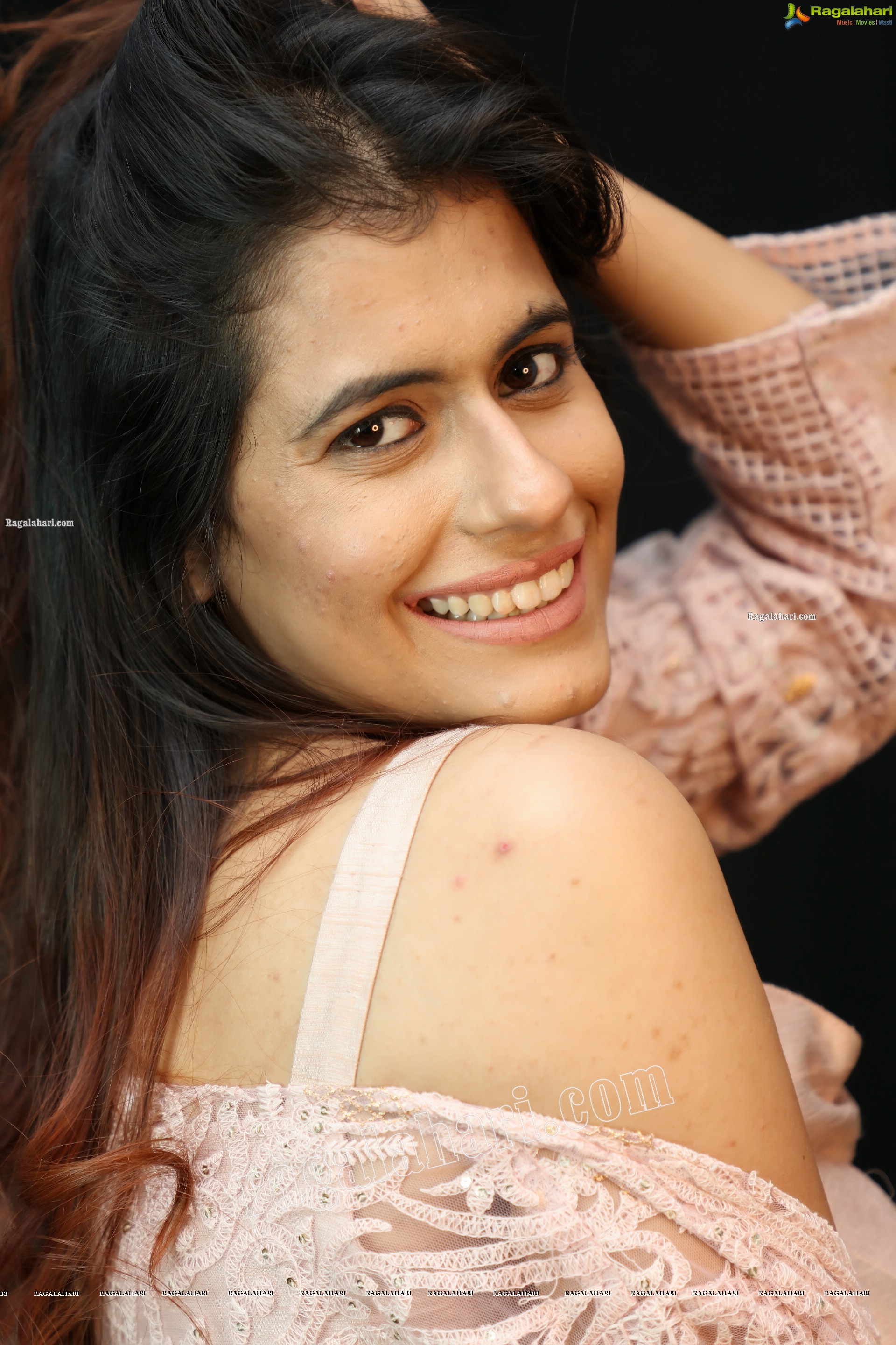 Chanchal Sharma in Light Pink Crop Top and Palazzo Pant, Exclusive Photo Shoot