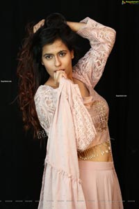Chanchal Sharma in Light Pink Crop Top and Palazzo Pant