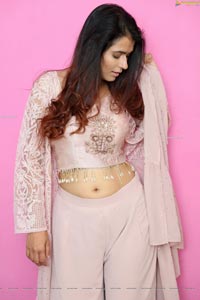 Chanchal Sharma in Light Pink Crop Top and Palazzo Pant