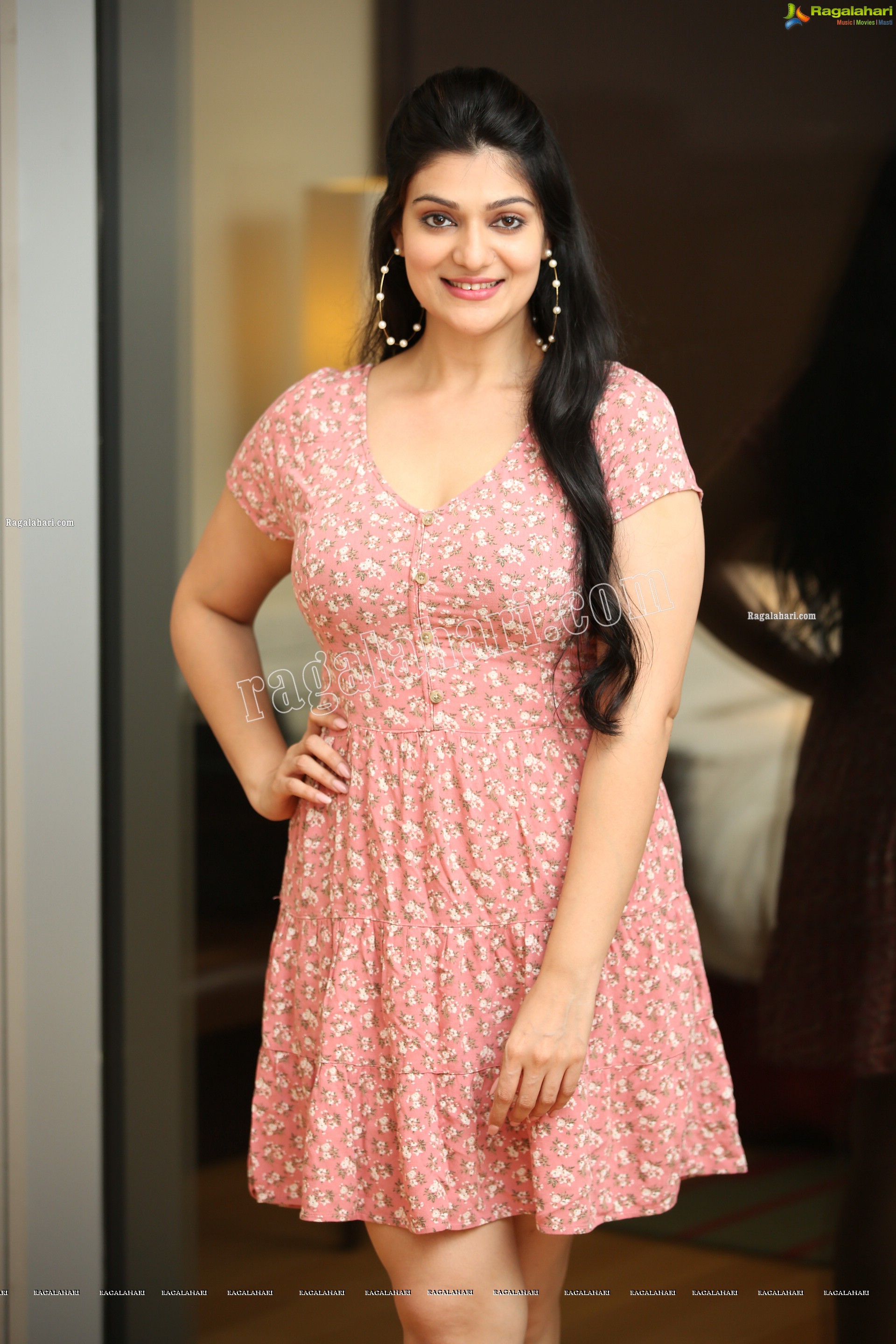 Siya Gautam in Pink Floral Mini Dress, Exclusive Photo Shoot