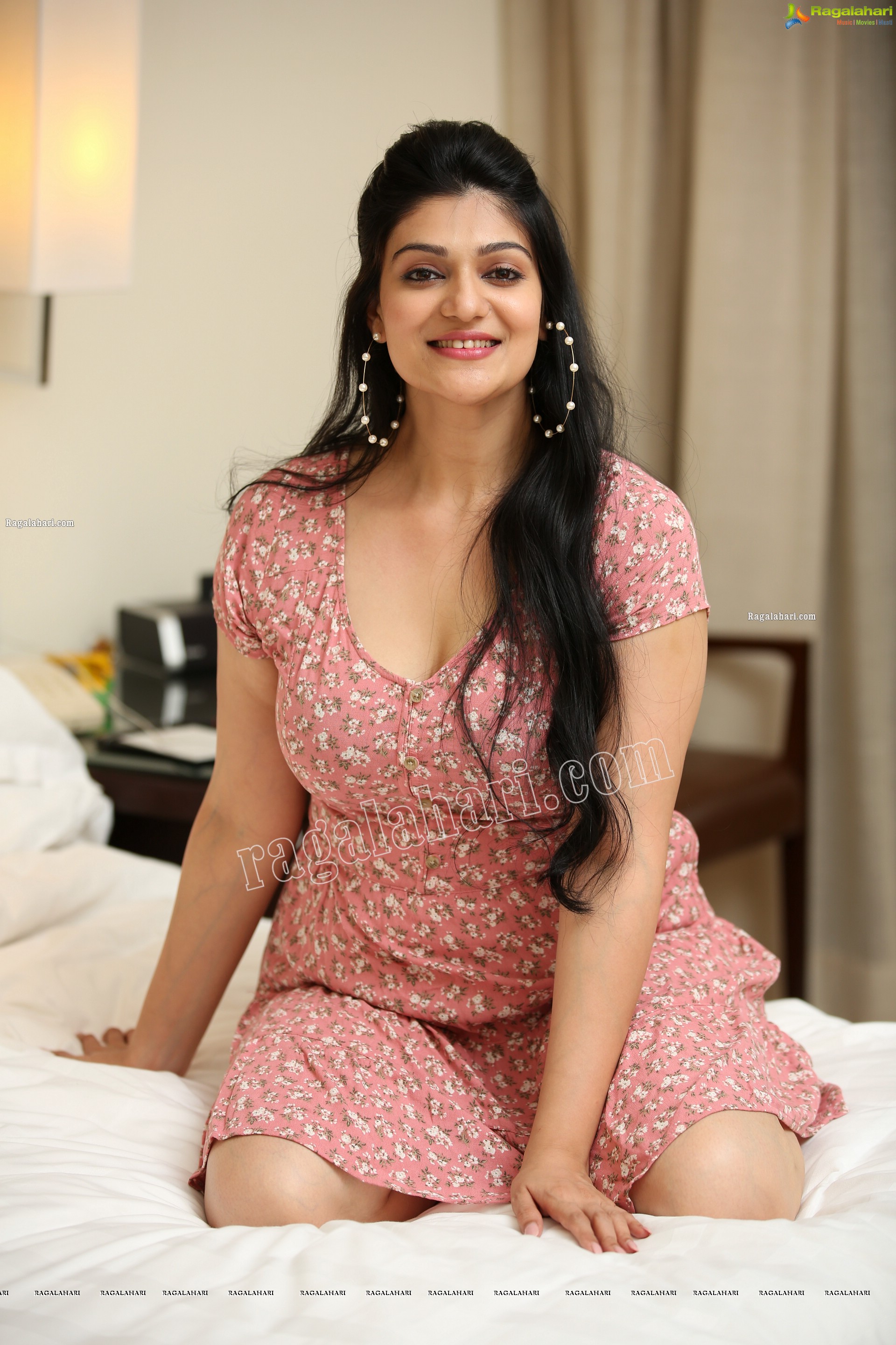 Siya Gautam in Pink Floral Mini Dress, Exclusive Photo Shoot