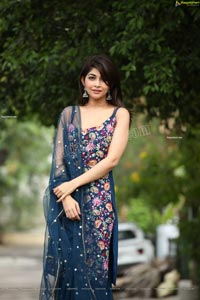 Srijita Ghosh in Teal Blue Lehenga with Long Kurti