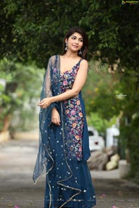 Srijita Ghosh in Teal Blue Lehenga with Long Kurti