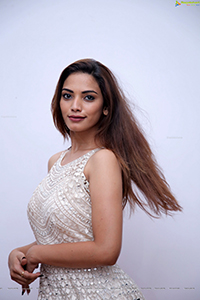 Harshini Balla in White Long Dress