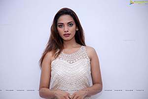 Harshini Balla in White Long Dress