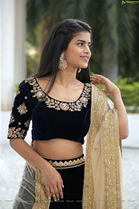 Srilekha in Black Lehenga Choli