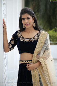 Srilekha in Black Lehenga Choli