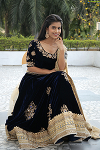 Srilekha in Black Lehenga Choli