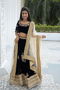 Srilekha in Black Lehenga Choli