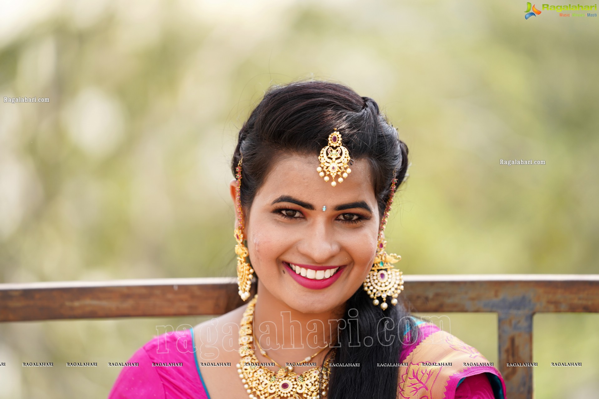 Anusha Venugopal in Blue Silk Saree, Exclusive Photoshoot