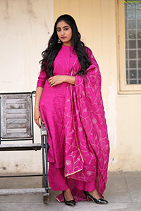 Yuktha in Pink Palazzo Salawar Suit