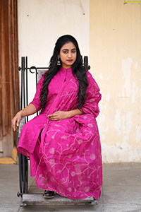 Yuktha in Pink Palazzo Salawar Suit