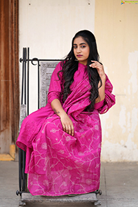 Yuktha in Pink Palazzo Salawar Suit