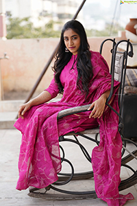 Yuktha in Pink Palazzo Salawar Suit