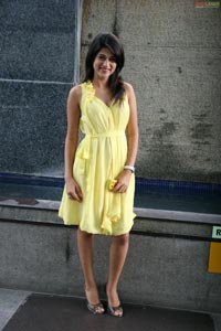 Sraddha Das in Yellow Mini Dress