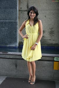 Sraddha Das in Yellow Mini Dress