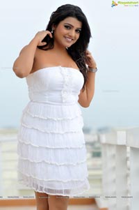 Charming Tashu Kaushik in Shoulderless White Gown