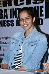 Saina Nehwal at Worlds Largest Zumba Bollywood Dance Aerobics Class