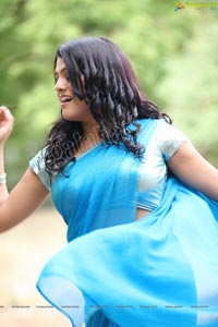 Beautiful Tashu Kaushik in Blue Saree