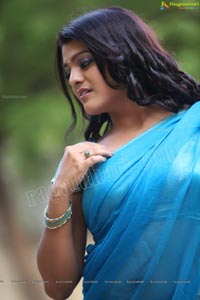 Beautiful Tashu Kaushik in Blue Saree